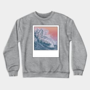 Wave with a Peach Coloured Sky in a frame Crewneck Sweatshirt